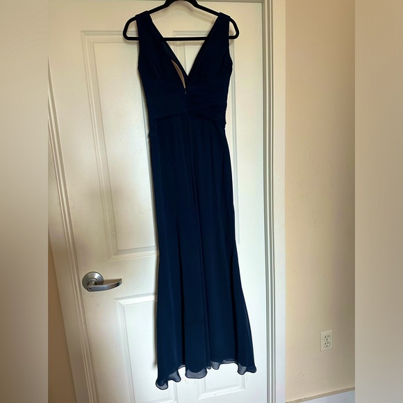 Navy Antonia Gown by WATTERS - Picture 7 of 13